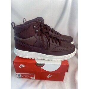 Nike Court Vision Winter Mens Shoe 9 Burgundy Mid Top Sneakers DR7882-600 New